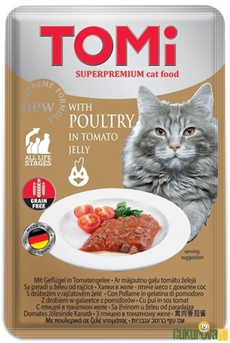 TOMI PATE KÜMES HAYVANLI VE DOMATESLİ YETİŞKİN KEDİ YAŞ MAMASI 100 GR
