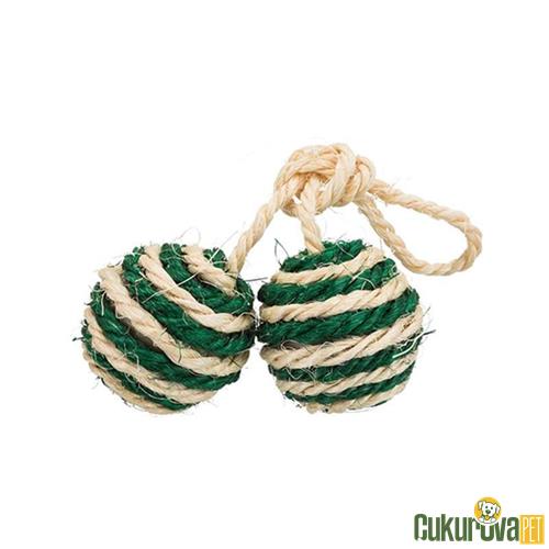 TRIXIE İKİLİ TOP KEDİ OYUNCAĞI 4.5 CM - KARIŞIK RENKLİ
