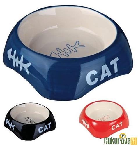 TRIXIE KEDİLER İÇİN SERAMİK MAMA VE SU KABI 13 CM - 200 ML KARIŞIK RENKLİ
