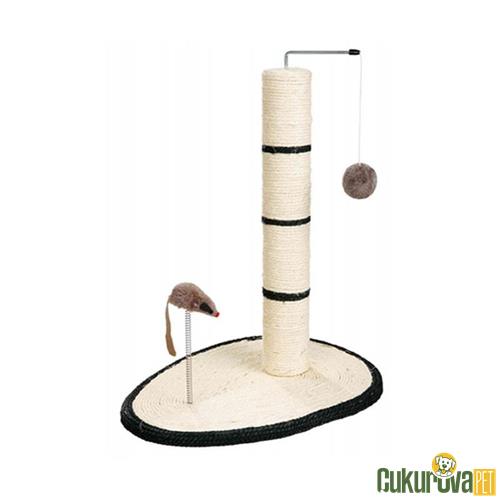 TRIXIE PELUŞ FARE VE TOP OYUNCAKLI KEDİ TIRMALAMASI 30 x 40 x 50 CM - KARIŞIK RENKLİ