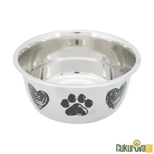 TRIXIE KÖPEKLER İÇİN PASLANMAZ ÇELİK MAMA VE SU KABI 13 CM - 1 L
