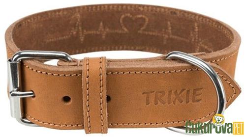 TRIXIE KALIN DERİ KÖPEK BOYUN TASMASI 55 - 65 CM x 40 MM L - XL KAHVERENGİ