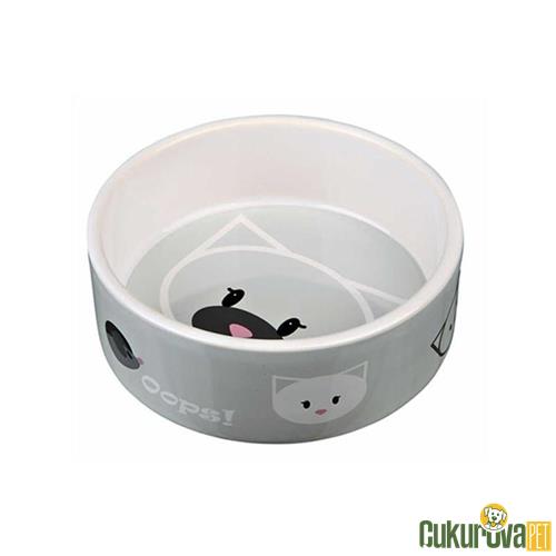 TRIXIE KEDİLER İÇİN SERAMİK MAMA VE SU KABI 12 CM - 300 ML KARIŞIK RENKLİ