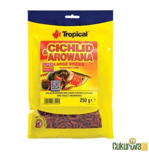 TROPICAL CICHLID AROWANA LARGE STICKS 250 GR