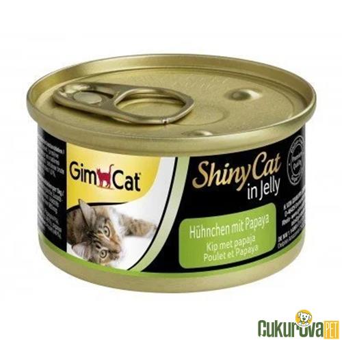 GIMCAT SHINYCAT KONSERVE KEDİ MAMASI - TAVUKLU PAPAYALI 70 GR 