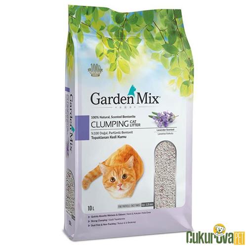 Gardenmix Bentonit Lavanta Kokulu İnce Taneli Doğal Kedi Kumu 10 L