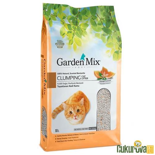 Gardenmix Bentonit Portakal Kokulu İnce Taneli Doğal Kedi Kumu 10 L