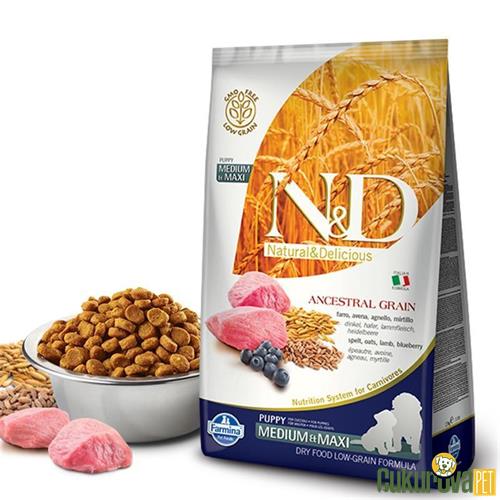 N & D Düşük Tahıllı Kuzu Etli̇ Yaban Mersi̇nli̇ Puppy Yavru Köpek Maması 12 Kg