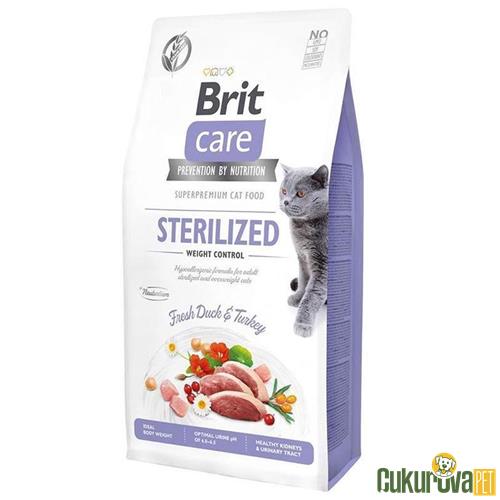 Brit Care Hypo - Allergenic Ki̇lo Kontrolü İçi̇n Ördekli̇ Tahılsız Kısırlaştırılmış Kedi̇ Maması 7 Kg
