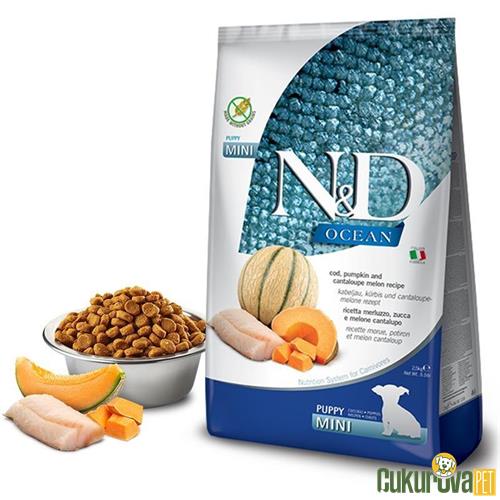 N & D Ocean Balkabakli Morina Balıklı Kavunlu Tahılsız Küçük Irk Yavru Köpek Maması 2.5 Kg