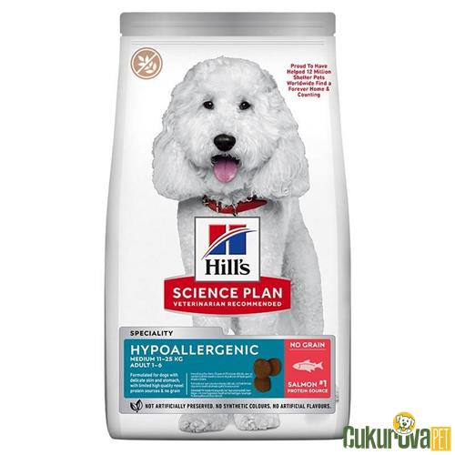Hill's Science Plan Hypo - Allergenic Somonlu Orta Irk Yetişkin Köpek Maması 2.5 Kg