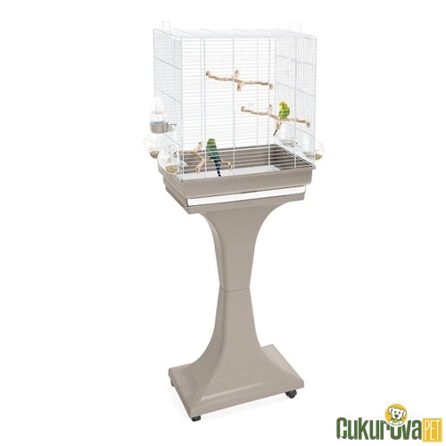 Imac Camilla Ayaklı Kuş Kafesi Bej - Beyaz, 50 x 30 x 56 - 127 Cm