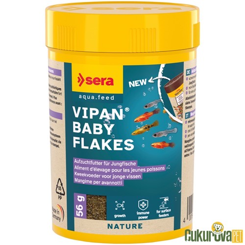 Sera Vipan Baby Flakes Pul Yem 100 Ml - 56 Gr