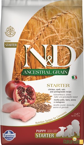 N&D Ancestral Grain Puppy Starter Tavuklu Ve Narlı Yavru Köpek Maması 2.5 Kg