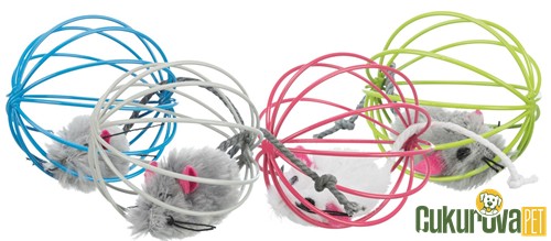 Trixie Top İçinde Peluş Fare Kedi Oyuncağı 6 Cm