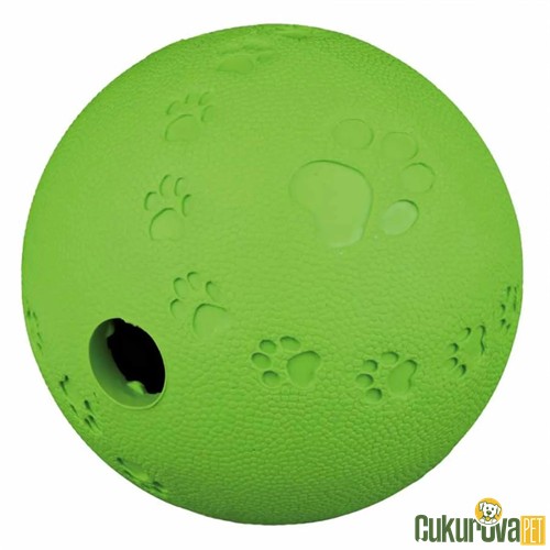 Trixie Ödül Hazneli Kauçuk Top Köpek Oyuncağı Limon Yeşili - 9 Cm