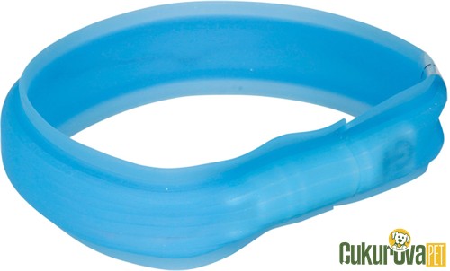 Trixie Işıklı Köpek Boyun Tasması M - L Mavi - 30 Mm - 50 Cm