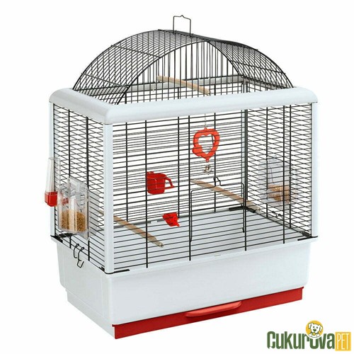 Ferplast Palladio 3 Kuş Kafesi Beyaz - 50 x 30 x 64 Cm