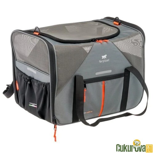 Ferplast Voyager 350 Kumaş Kedi & Köpek Taşıma Çantası Gri - 45 x 30 x 33 Cm