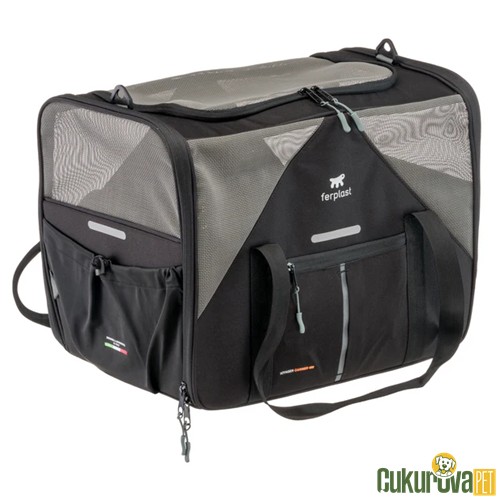 Ferplast Voyager 450 Kumaş Kedi & Köpek Taşıma Çantası Siyah - 50 x 33 x 37 Cm