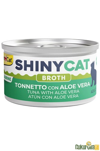 Gimcat ShinyCat Broth Sos İçinde Aloe Veralı Ve Ton Balıklı Yetişki̇n Kedi̇ Konservesi̇ 70 Gr