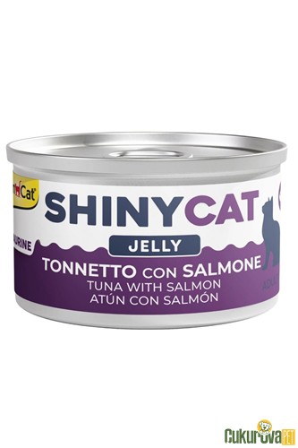 Gimcat ShinyCat Jöle İçi̇nde Somonlu Ve Ton Balıklı Yetişki̇n Kedi̇ Konservesi̇ 70 Gr