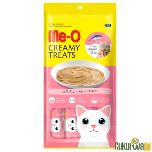 Me-o Creamy Çi̇zgi̇li̇ Orki̇nos Balıklı Kedi̇ Ödülü 4 x 15 Gr
