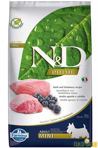 N & D Tahılsız Kuzu Etli̇ Yaban Mersi̇nli̇ Küçük Irk Yeti̇şki̇n Köpek Maması 7 Kg