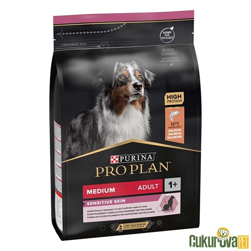 Pro Plan Medium Adult Sensitive Skin Somonlu Yetişkin Köpek Maması 3 Kg