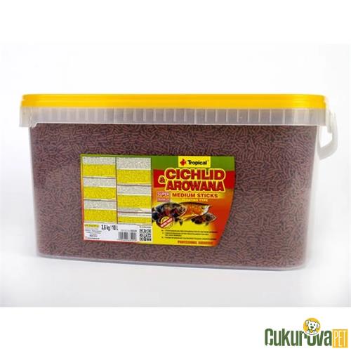 Tropical Cichlid Arowana Medium Sticks 10 L - 3.6 Kg